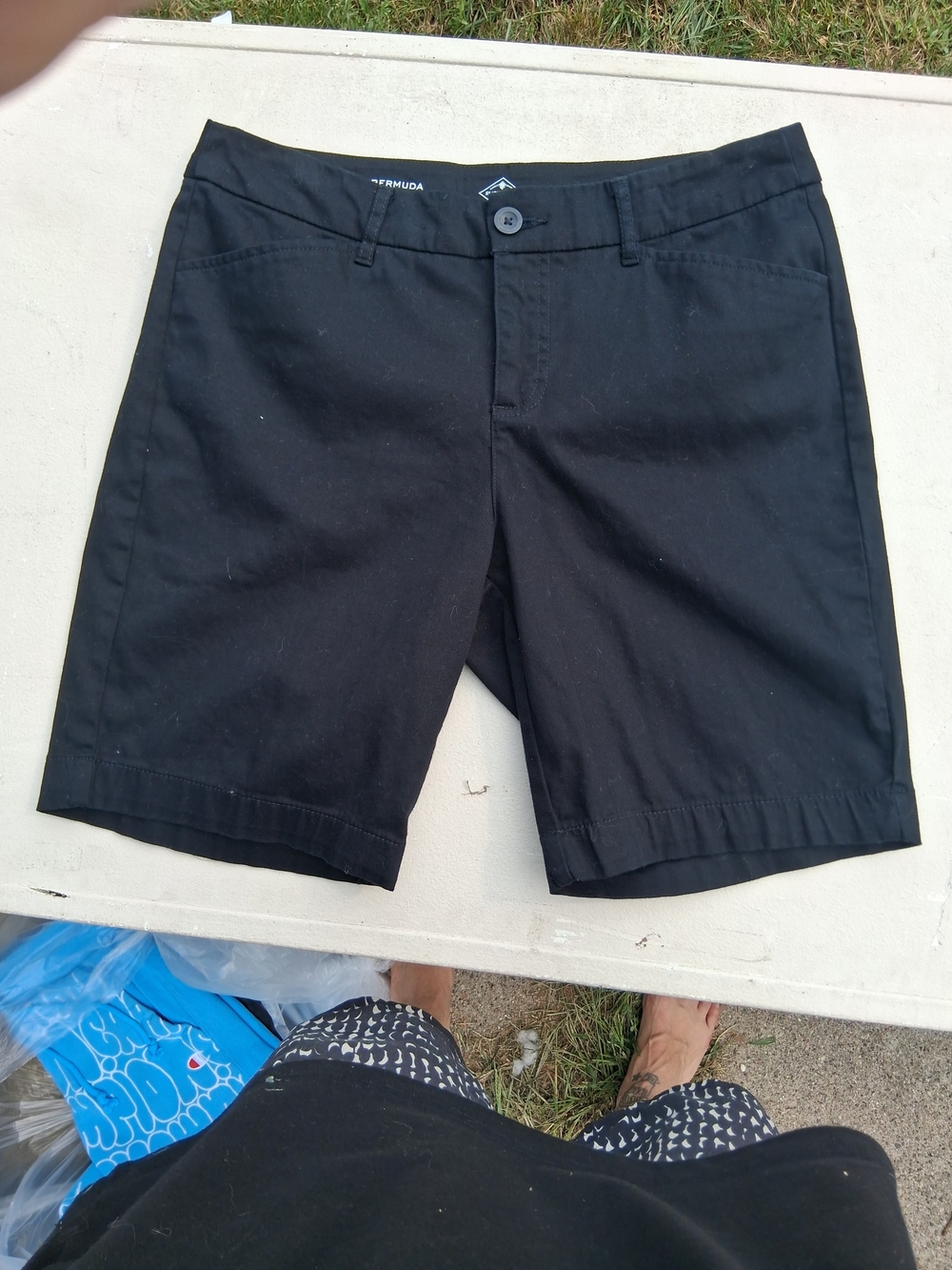 St. John's Bay Black Women's Bermuda Shorts